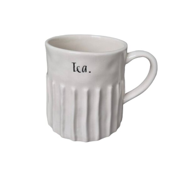 Rae Dunn "Tea" Cup Mug Cream and Black - Picture 1 of 7
